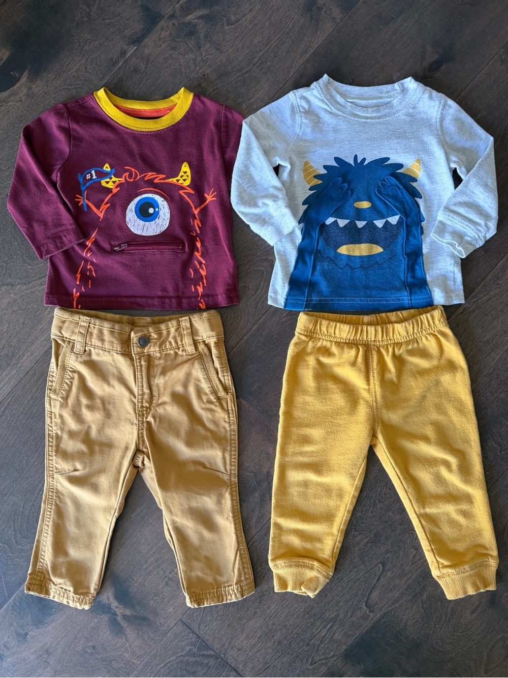 Monster Graphic Tops and Pants Set